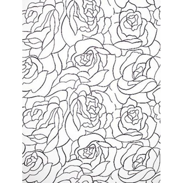 Шторка для душа Duschy Roses Line 180x200 см черно-белая