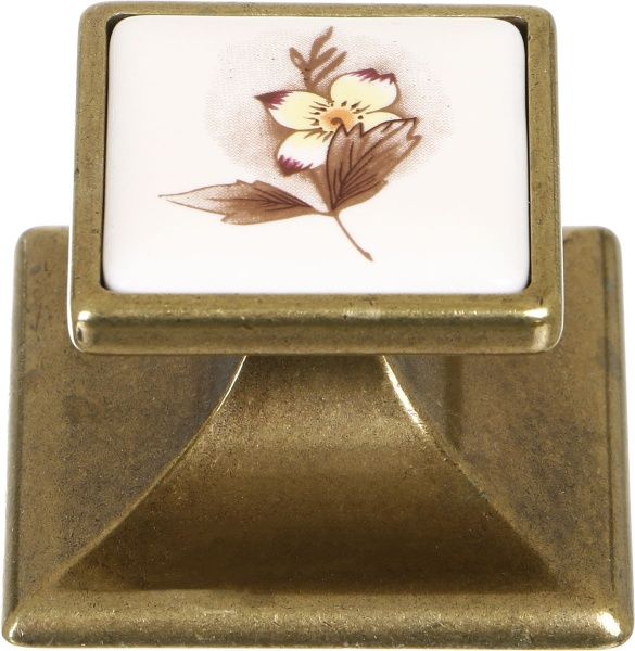 Меблева ручка K-302 G4/07 M врізна мм стара бронзаDC