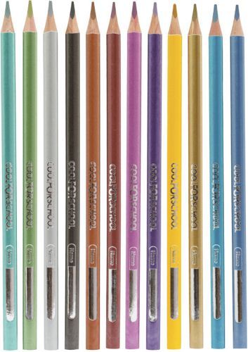 Олівці кольорові Metallic 12 шт. CF15168 Cool For School