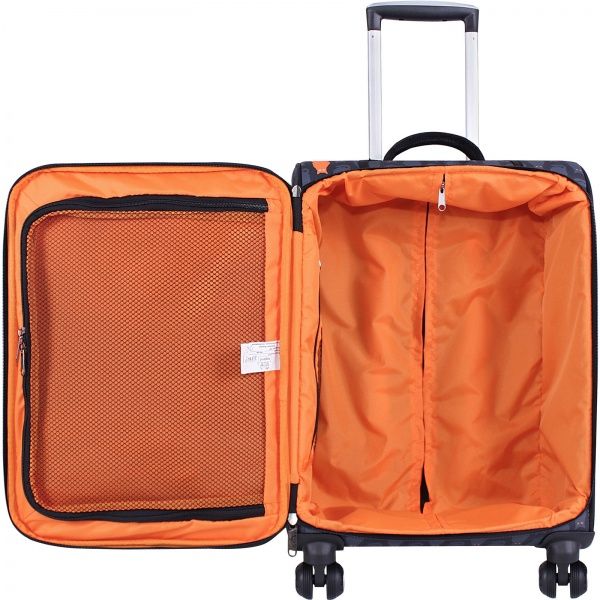 Валіза Bagland Марсель 36 л чорний із малюнком 193 (0037966194) 