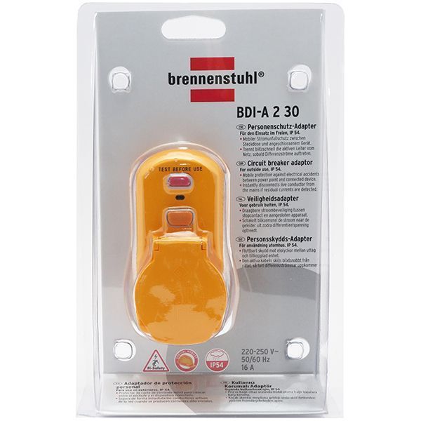 Розетка з пристроєм захисного відключення Brennenstuhl BDI-A 2 30 IP54 3500 Вт 16 А