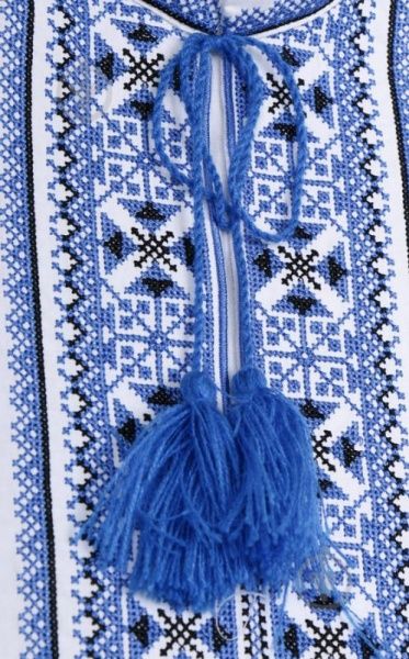 Рубашка Эдельвика 176-17/09 с голубой вышивкой р.146 белый 