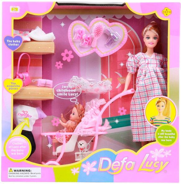 Лялька Defa 8049 вагітна дитина аксесуари В асортименті