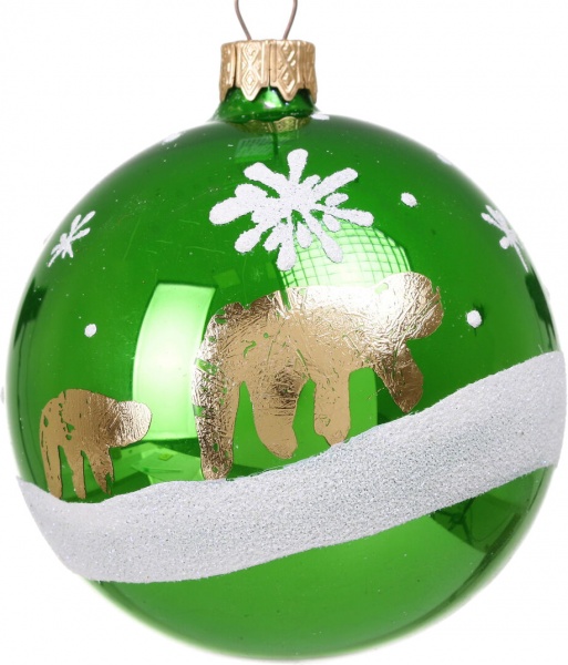 Шар новогодний мульти d 80 мм в ассортименте