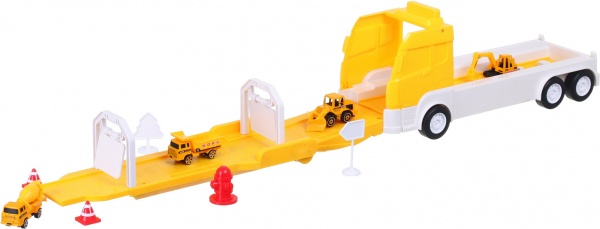 Игровой набор Shantou Эвакуационный контейнеровоз-гараж со звуковыми эффектами OTB0581805