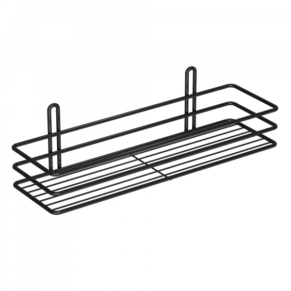 Полка для ванной 1-ярусная 35 см черная 