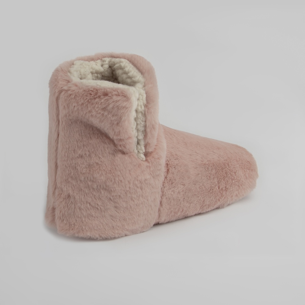 Тапки домашние Twins меховые с разрезом р.38/39 темно-розовый