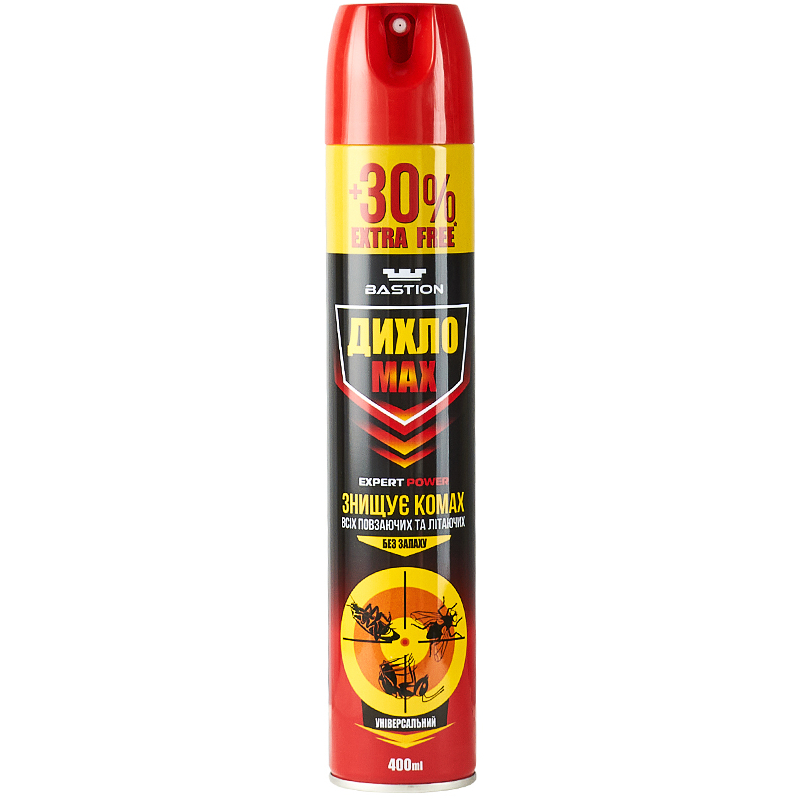 Знищувач комах BASTION ДихлоМАХ Expert Power 400 мл, універсальний