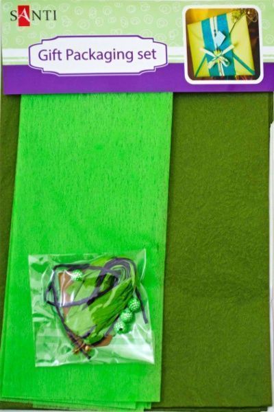 Набор для упаковки подарка зеленый-хаки 40x55 см 