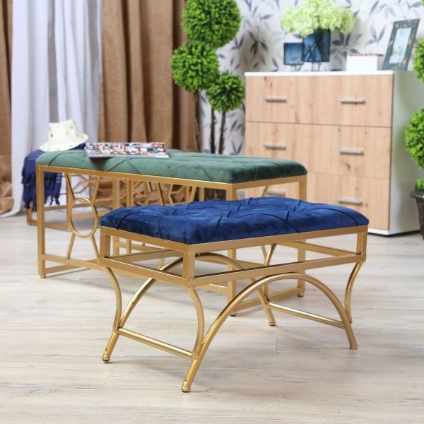 Банкетка 65х34х39 см синя 