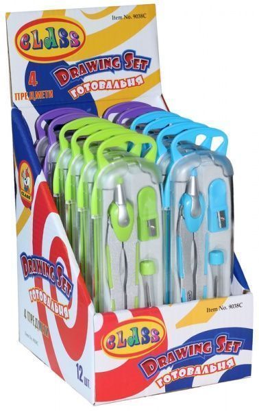 Готовальня Techno 4 предмети колір в асортименті 9038С CLASS