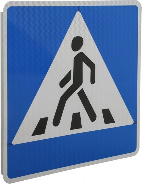 Знак дорожній 5.35.1 (IІ тип, 2014) Пішохідний перехід правосторонній