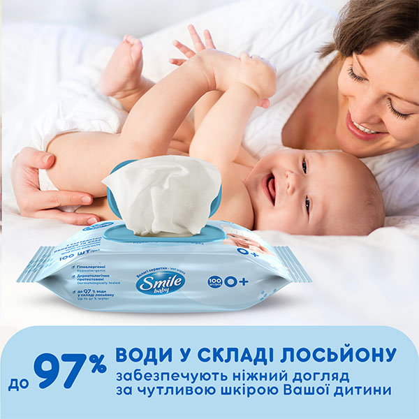 Детские влажные салфетки Smile Baby Фитолиния 100 шт.