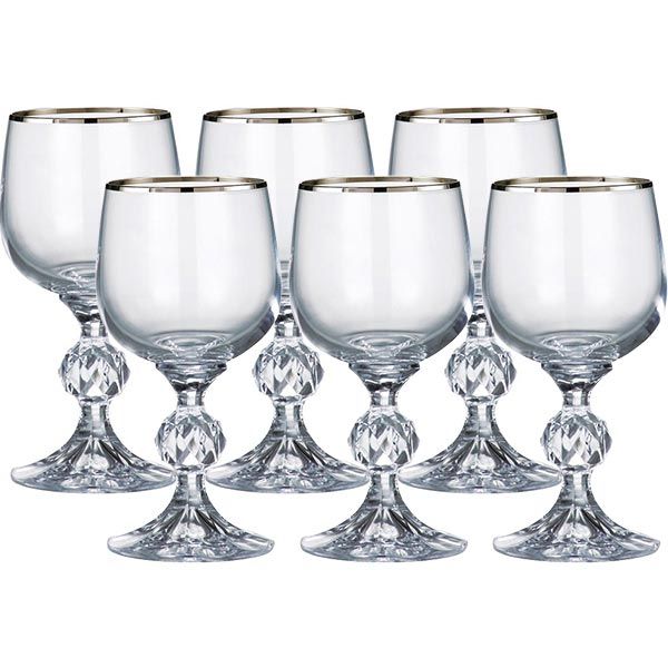 Набор бокалов Bohemia Claudia платина 150 мл 6 шт