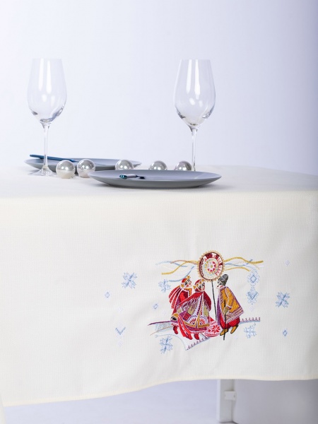 Скатерть Вертеп 212-23/00 140x180 см молочный крем Эдельвика 