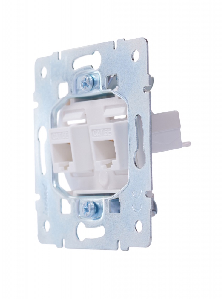 Розетка комп’ютерна подвійна 2 Lezard Vesna IP20 білий 742-0288-141