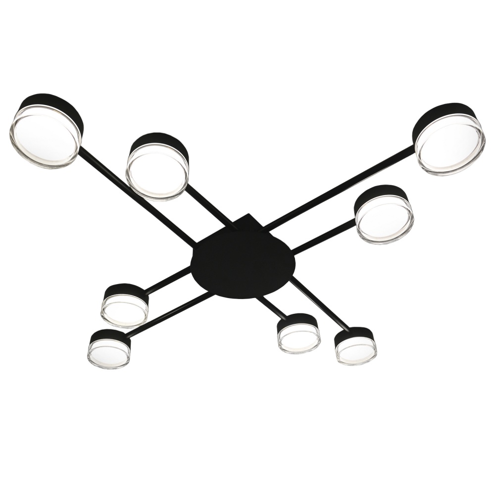 Люстра стельова Victoria Lighting 8x12 Вт GX53 чорний Advice/PL8 black