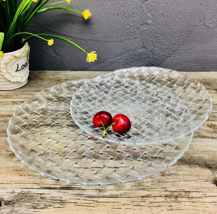 Блюдо сервірувальне Fiora Forli кругле 25,5x2 прозоре