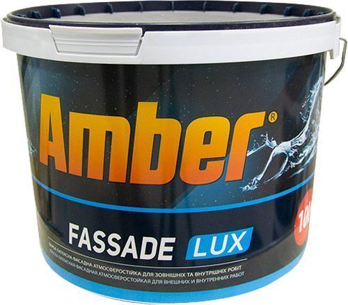 Фарба акрилова Amber Fassade LUX мат білий 10л