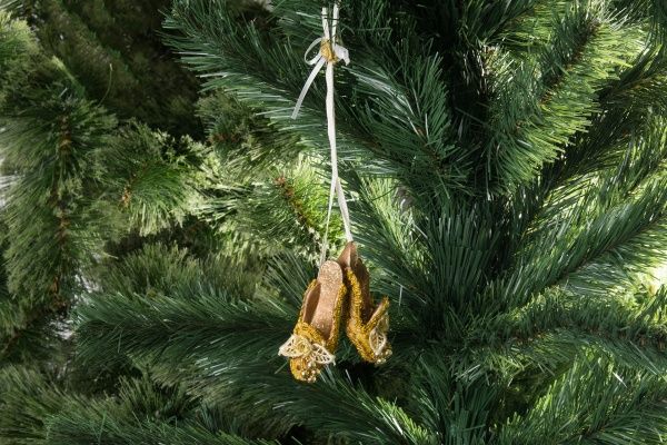 Подвеска Туфли золотистые 18 см DL120768D  