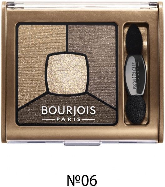 Тени для век Bourjois Smoky Stories квадро № 06-коричнево-бронзовая гамма+золотой шиммер 3,2 г