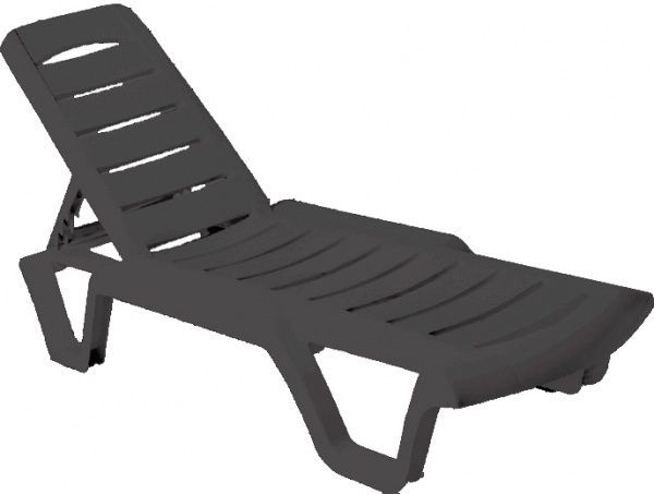 Шезлонг Алеана Бриз антрацит 63x192 см 