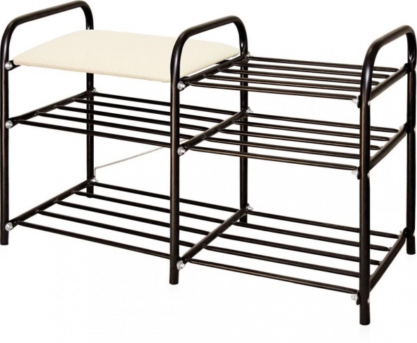 Подставка для обуви Люкс 3-уровневая металл 330x790x500 мм / черный 