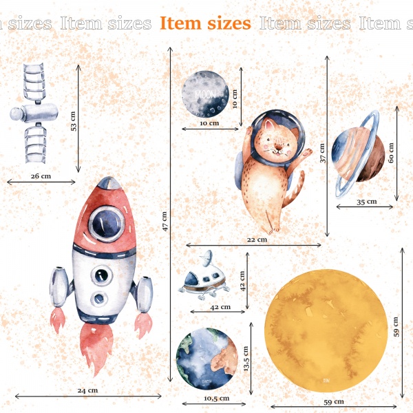 Стикеры-паттерны Lipastick Космос 120х80 см 1508219