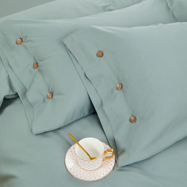 Комплект постільної білизни Solido 2 зелений La Nuit 