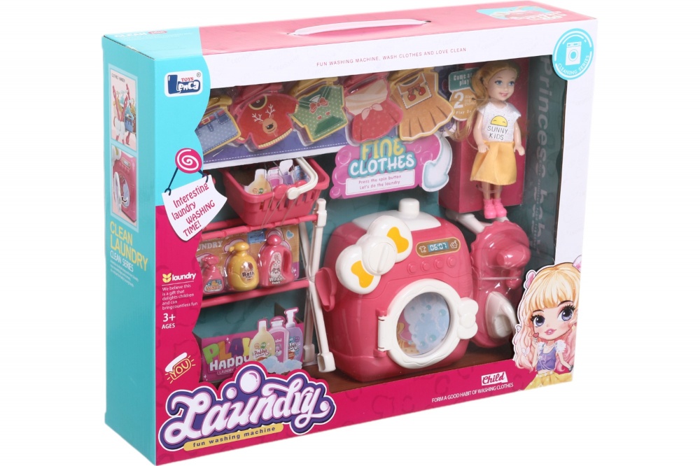 Ігровий набір Lenca Toys день прання з лялькою та аксесуарами HSP1293278