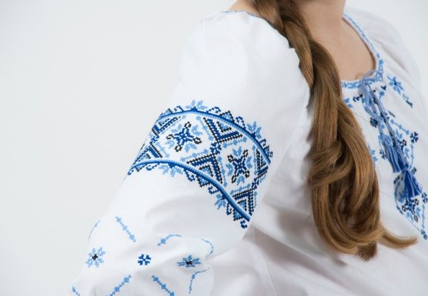 Вышиванка Гармонiя Веснянка р.134 синий 33333 