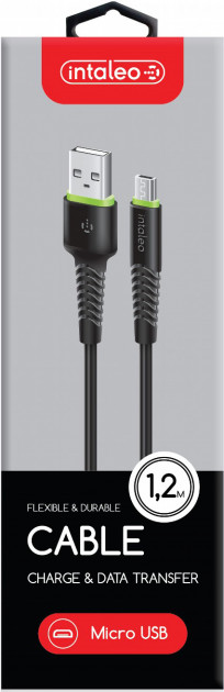 Кабель Intaleo USB – microUSB 1,2 м чорний