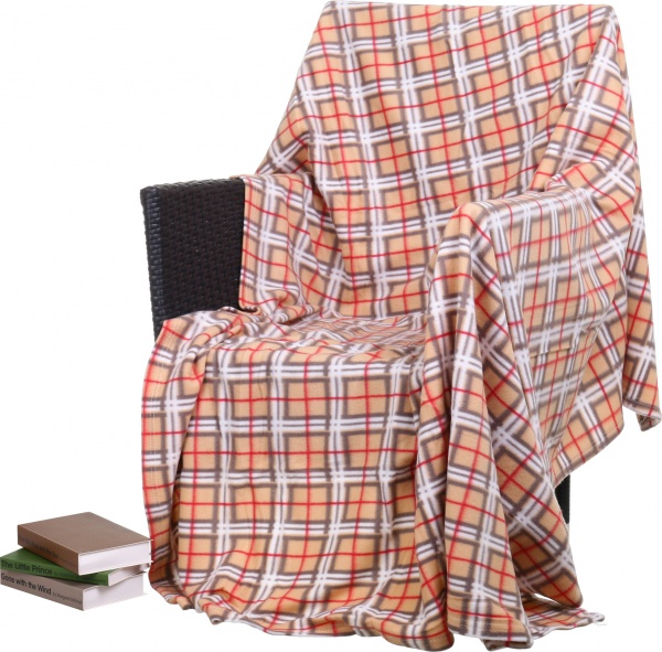 Плед LT клітинка 150x180 см коричневий UP! (Underprice) 