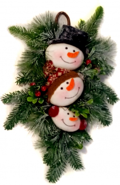 Декорація новорічна YIKANG сніговички 210332 