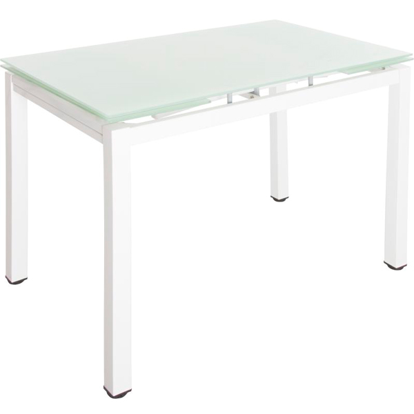 Стол обеденный Crystal white стеклянный 