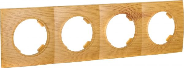 Рамка чотиримісна HausMark Bela горизонтальна бамбук SNG-FRP.RD20G4-3/Bamboo