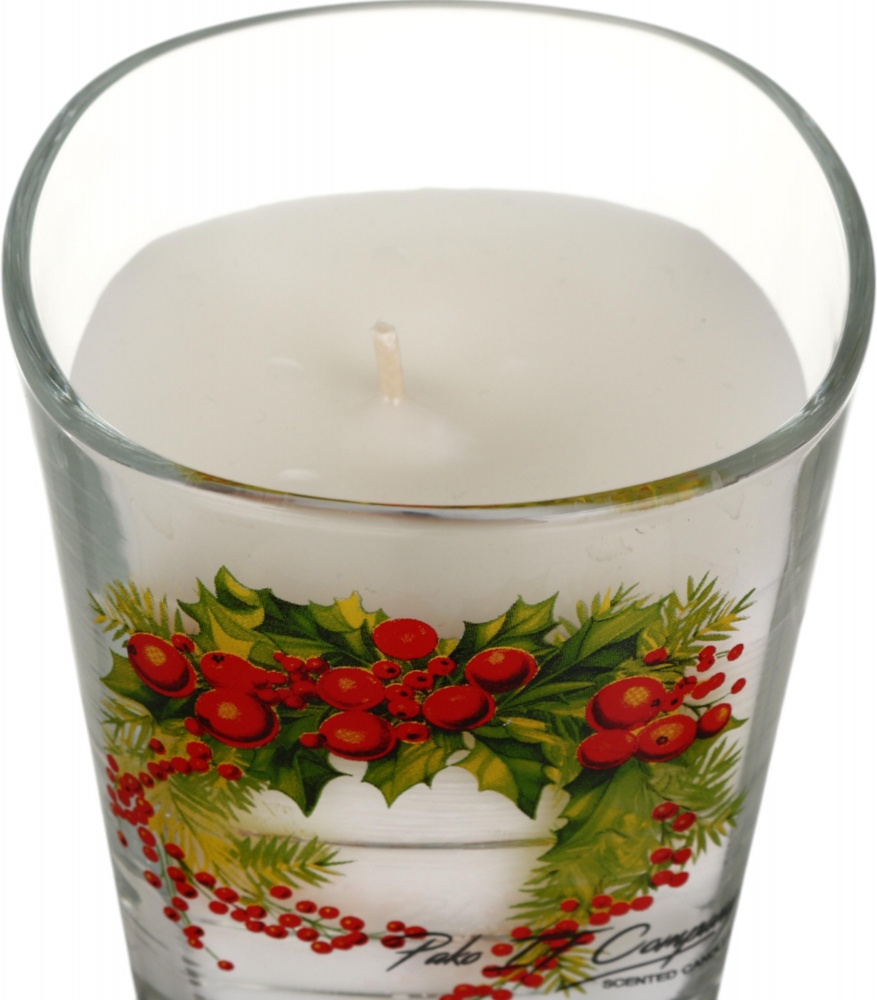 Свічка у склянці Новорічна прикраса 80 мм Pako-If