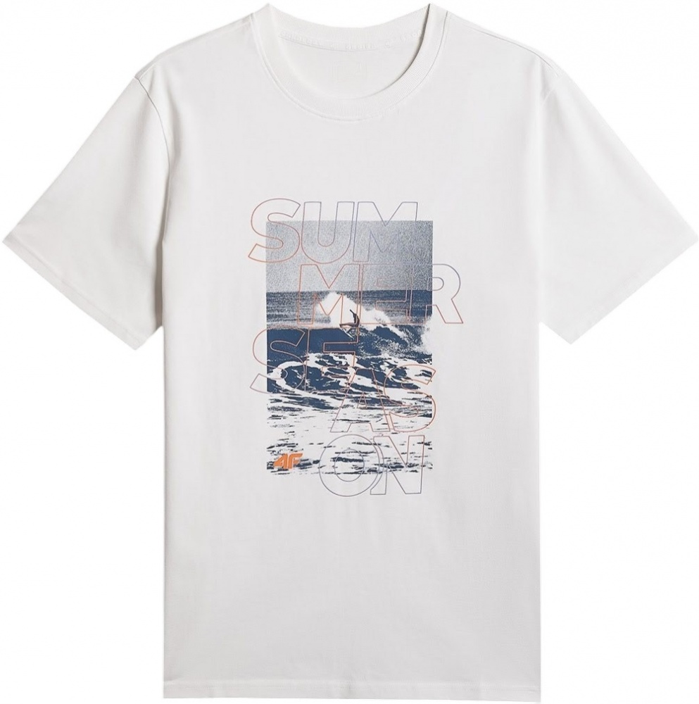 Футболка 4F TSHIRT M2783 4FWSS26TTSHM2783-10S р.S белый