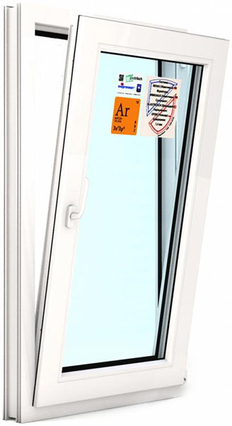 Окно поворотно-откидное REHAU ECOSOL-DESIGN 60 600x1000 мм правое