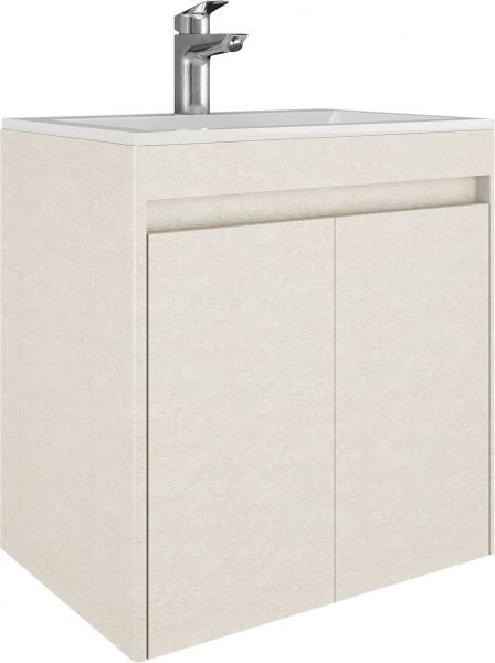 Тумба подвесная Water House Preference N1 60 МДФ цемент миндаль под умыв.Como 60