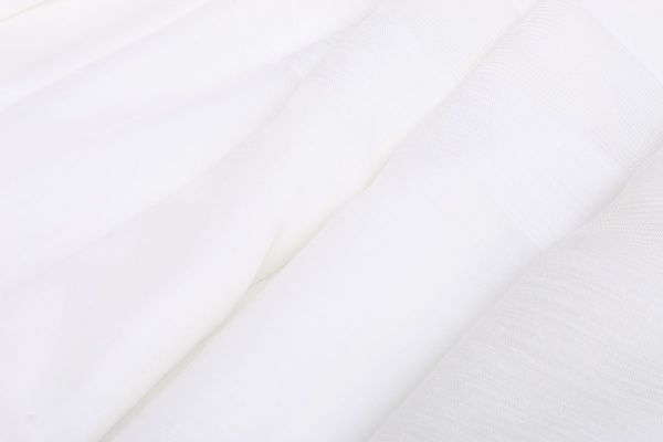 Ткань тюлевая батист с полосками 300 см кремовый 