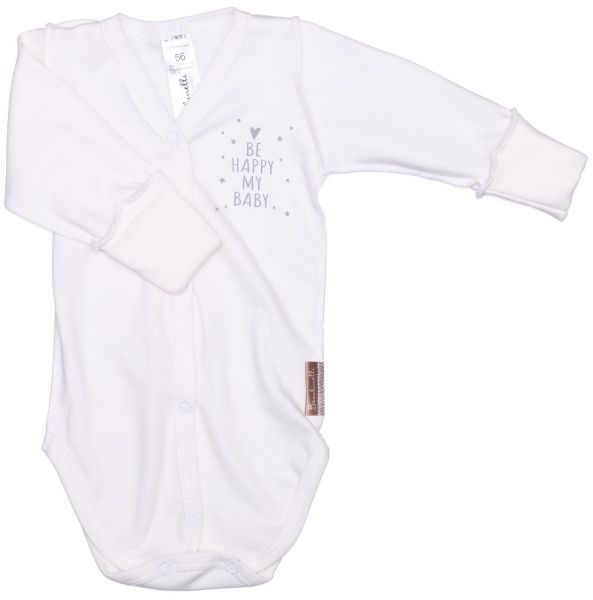 Боди детское унисекс Bambinelli Be Happy Б304-2 р.56 молочный 