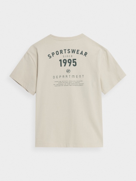 Футболка 4F TSHIRT M1013 4FJSS23TTSHM1013-12S р.140 бежевый