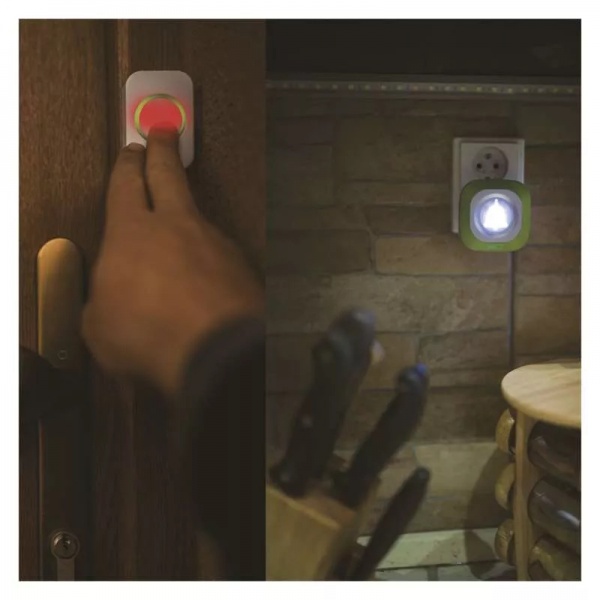 Дзвінок бездротовий в розетку Emos білий із зеленим P5733G