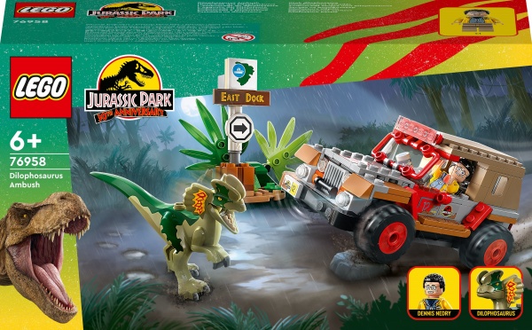 Конструктор LEGO Jurassic World Засада дилофозавра 76958