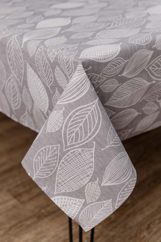 Скатерть водонепроницаемая Листья 120x136 см Прованс