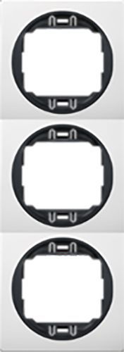 Рамка трехместная Aling-Conel Eon вертикальная бело-черный E6713,0E