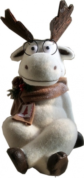 Декоративная фигура Лосенок в шарфике JM18796A 40 см 