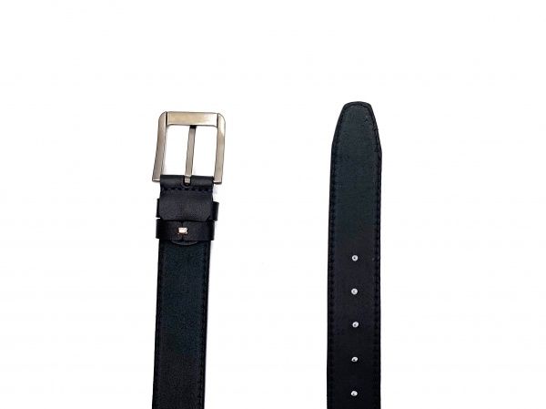 Ремінь шкіряний класичний 40 мм чорний прошитий 01400020 