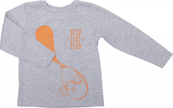 Футболка для хлопчиків Luna Kids з принтом Skate 2 р.110 сірий меланж 